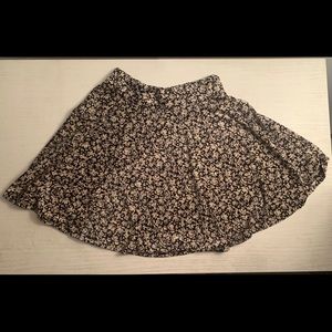 Hollister Floral Velvet Skirt